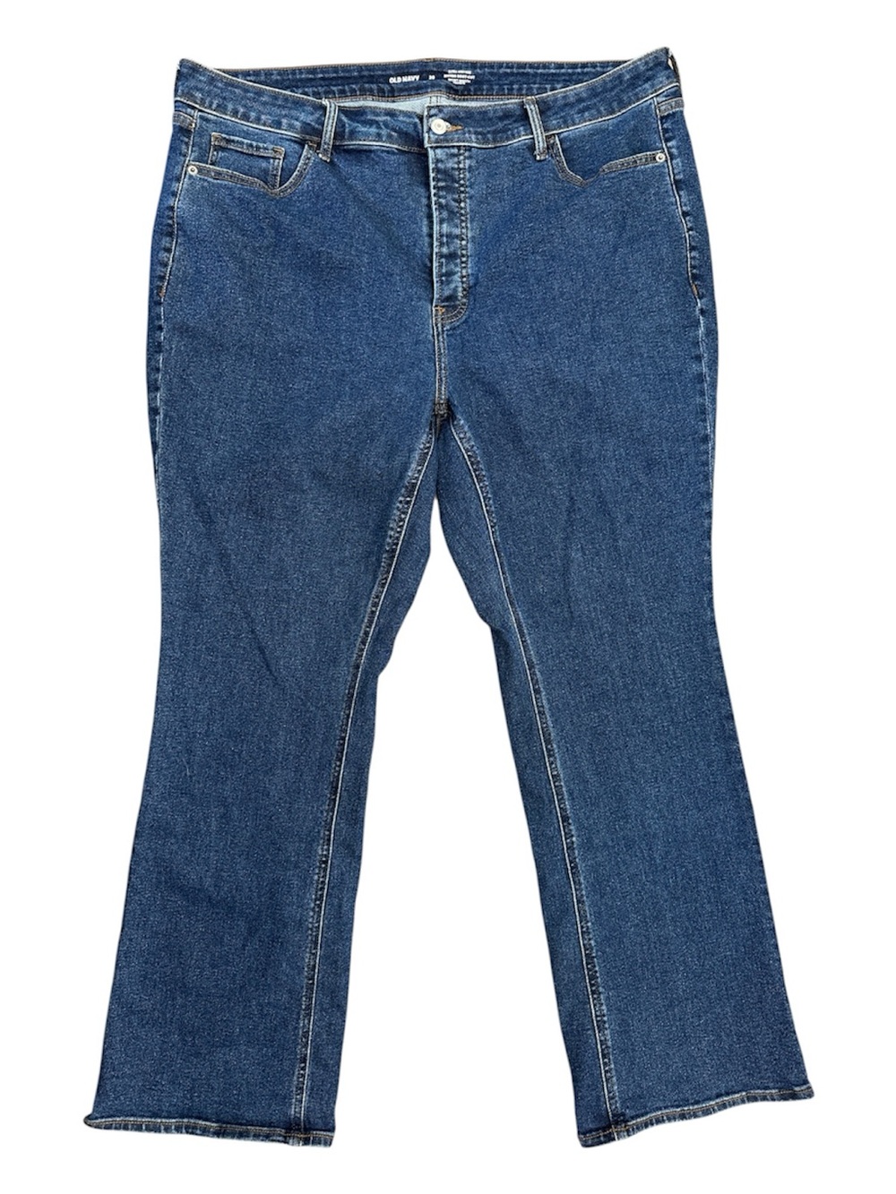 Old Navy sz 20 Women's Extra High Rise Kicker Boot-Cut Denim Jeans Dark Blue